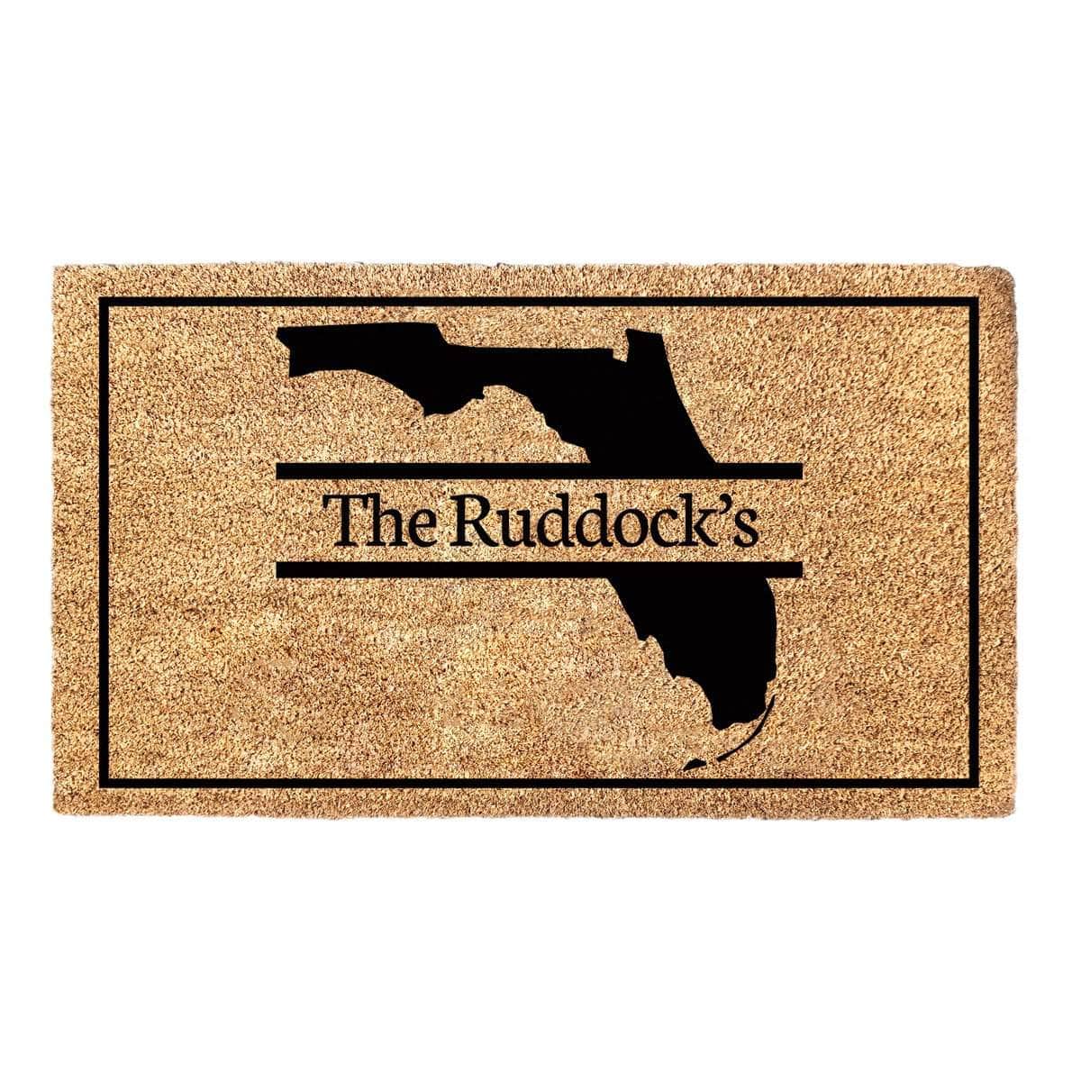 Personalised State Family Name - Doormat