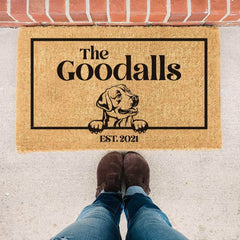 Labrador Retriever & Personalised Family Name - Doormat