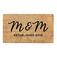 Thumbnail for Personalized Initials and Established Date - Doormat