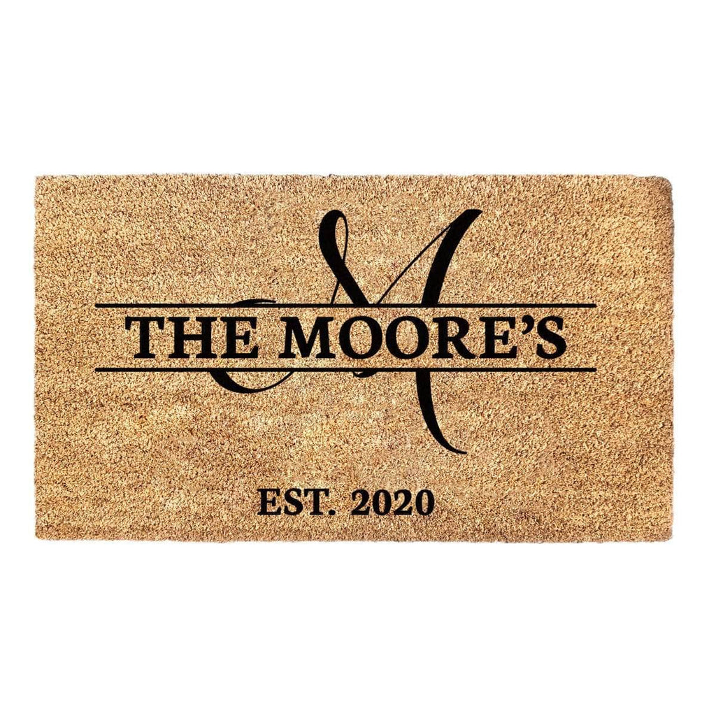 Custom Monogram Family Name Doormat
