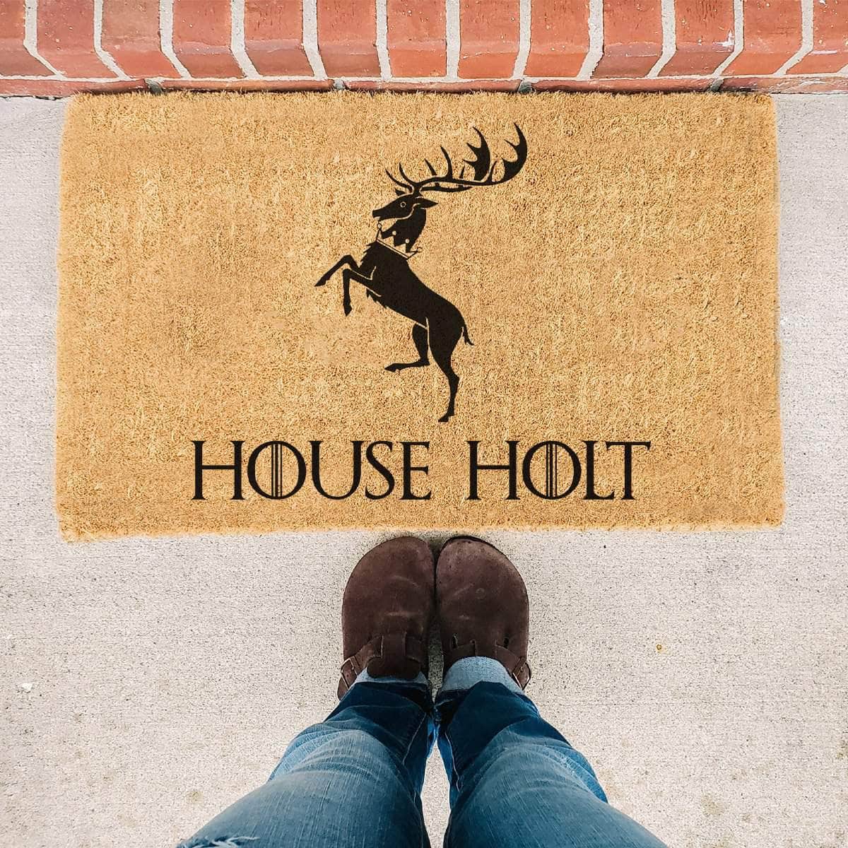Custom Family Name Game Of Thrones House Baratheon Stag Sigil - Doormat