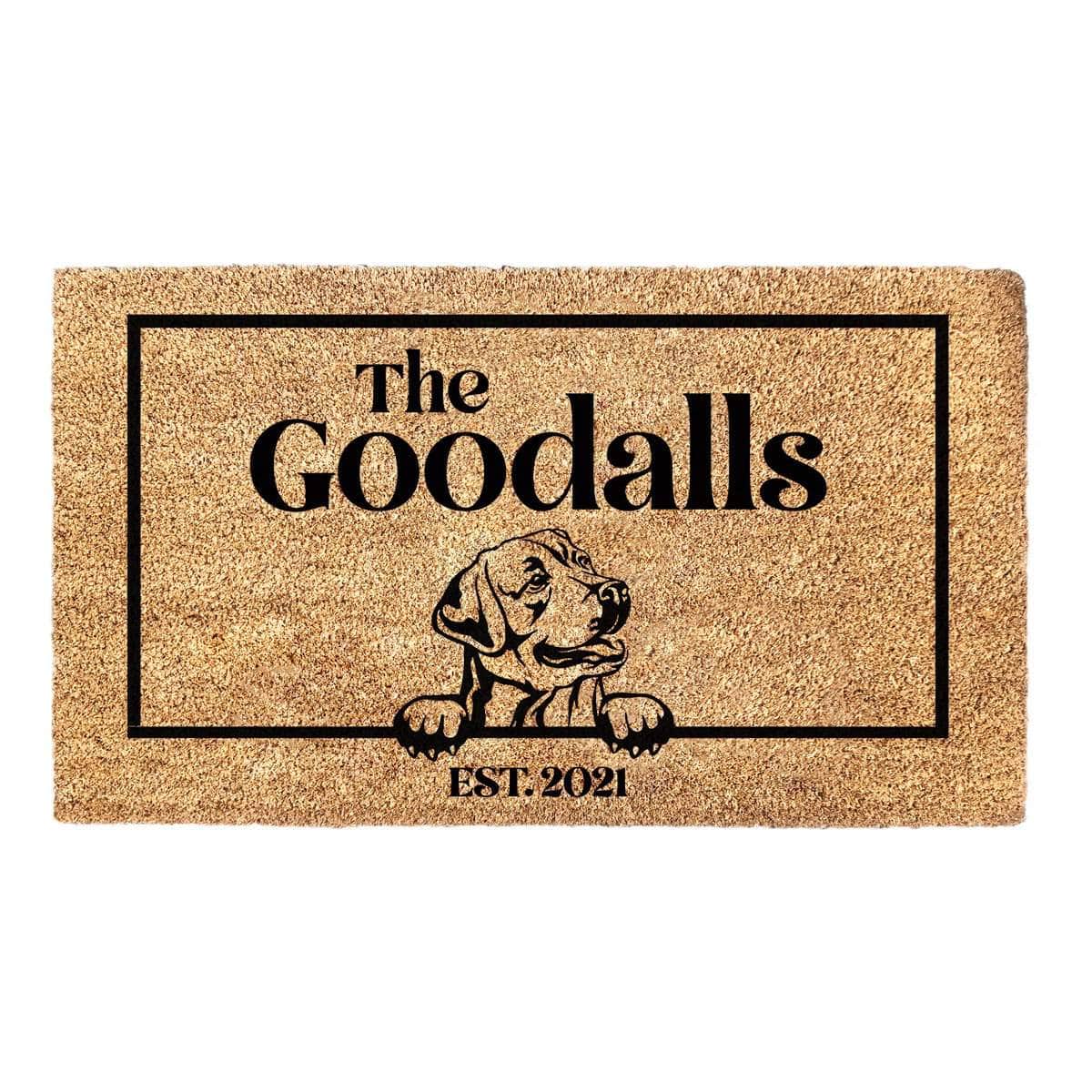 Labrador Retriever & Personalised Family Name - Doormat