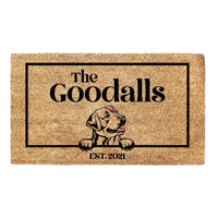 Thumbnail for Labrador Retriever & Personalised Family Name - Doormat