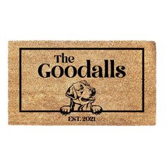 Labrador Retriever & Personalised Family Name - Doormat