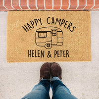 Thumbnail for Personalized Happy Campers Name Doormat