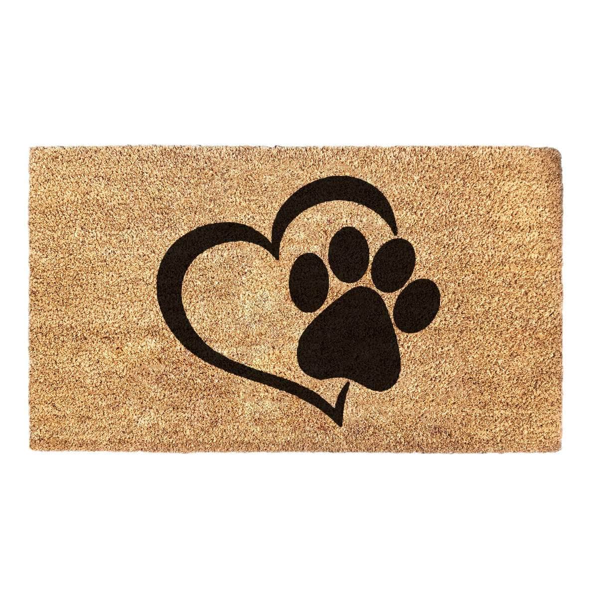 Dog Paw Heart -Doormat