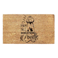 Thumbnail for I Love My Miniature Poodle - Doormat