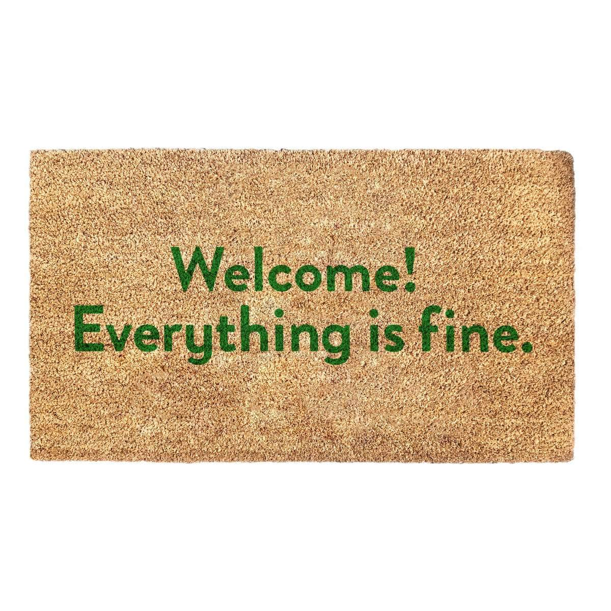 Welcome! Everything is fine. - The Good Place Doormat