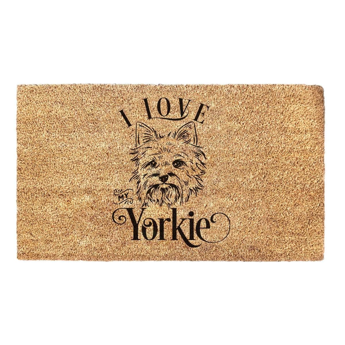 I Love My Yorkie - Doormat