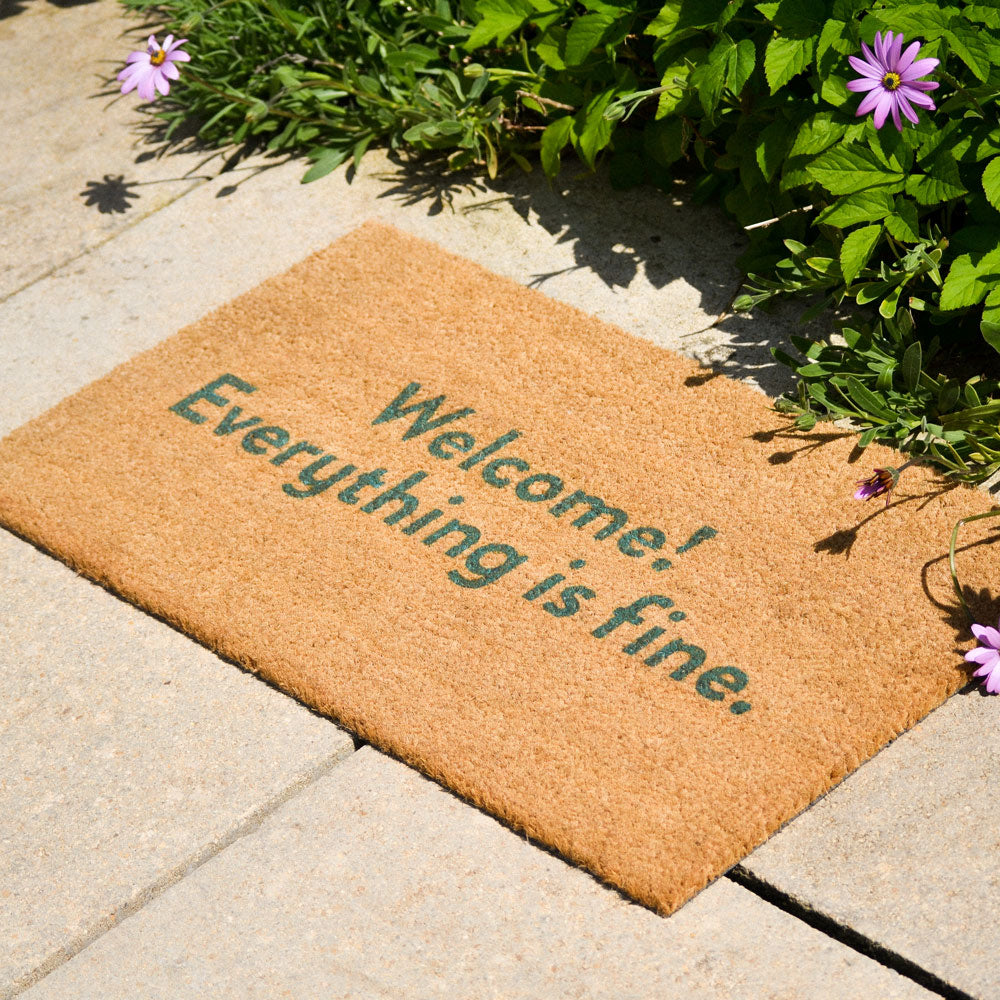 Welcome! Everything is fine. - The Good Place Doormat