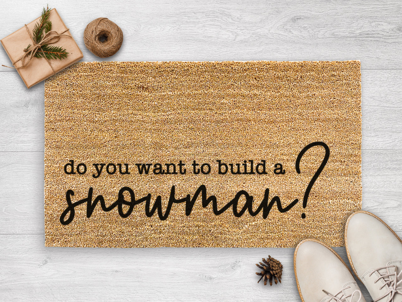 Do You Want To Build A Snowman - Door Mat - Snowman - Housewarming Gift - Holiday Decor