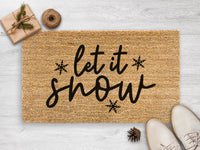 Thumbnail for Let It Snow Doormat - Christmas Door Mat - Holiday Season - Housewarming Gift