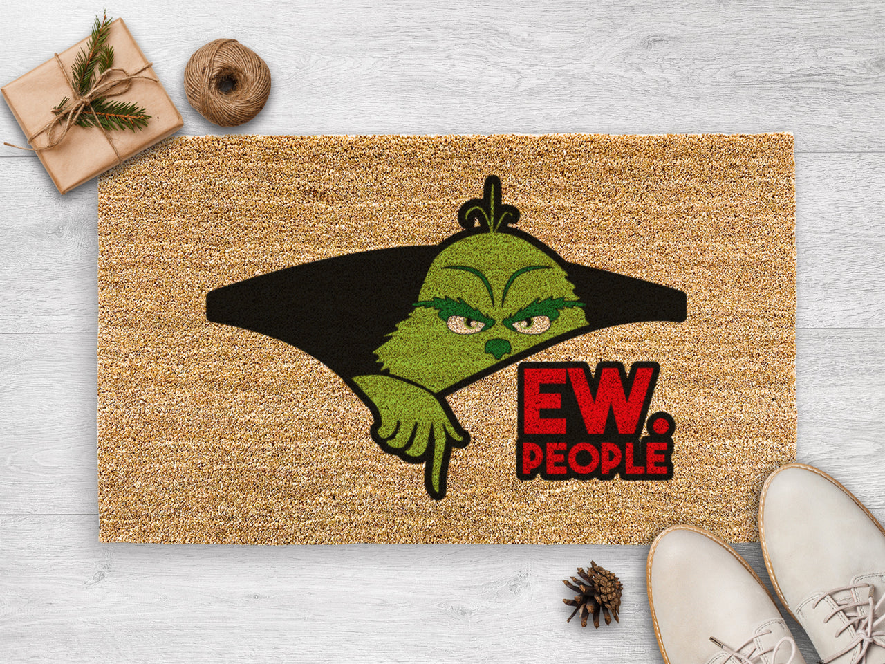 The Grinch Door Mat - Funny Welcome Mat - Grinch Christmas - The Grinch Decor