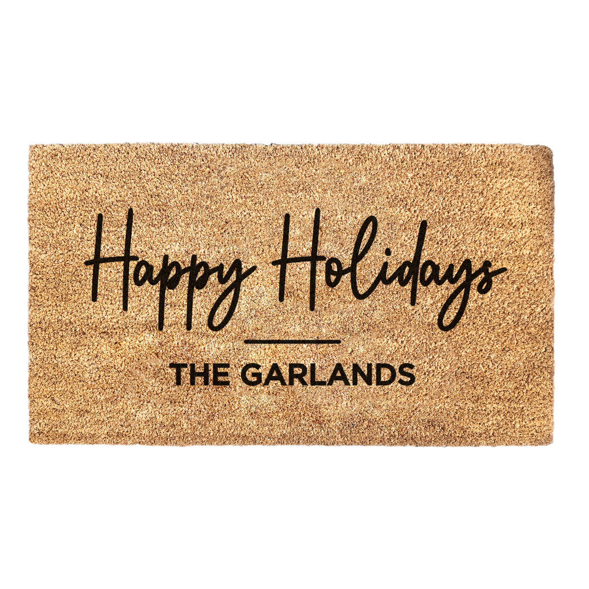 Happy Holidays Custom Family Name - Doormat