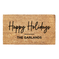 Thumbnail for Happy Holidays Custom Family Name - Doormat
