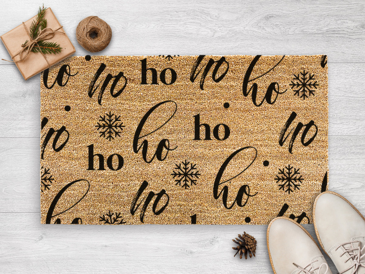 Ho Ho Ho Christmas Rug - Christmas Welcome Mat