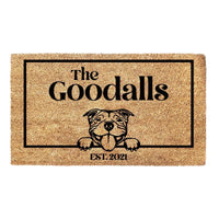 Thumbnail for Staffordshire Bull Terroir & Personalised Family Name - Doormat