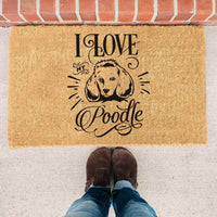 Thumbnail for I Love My Poodle - Doormat