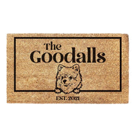 Thumbnail for Pomeranian & Personalised Family Name - Doormat