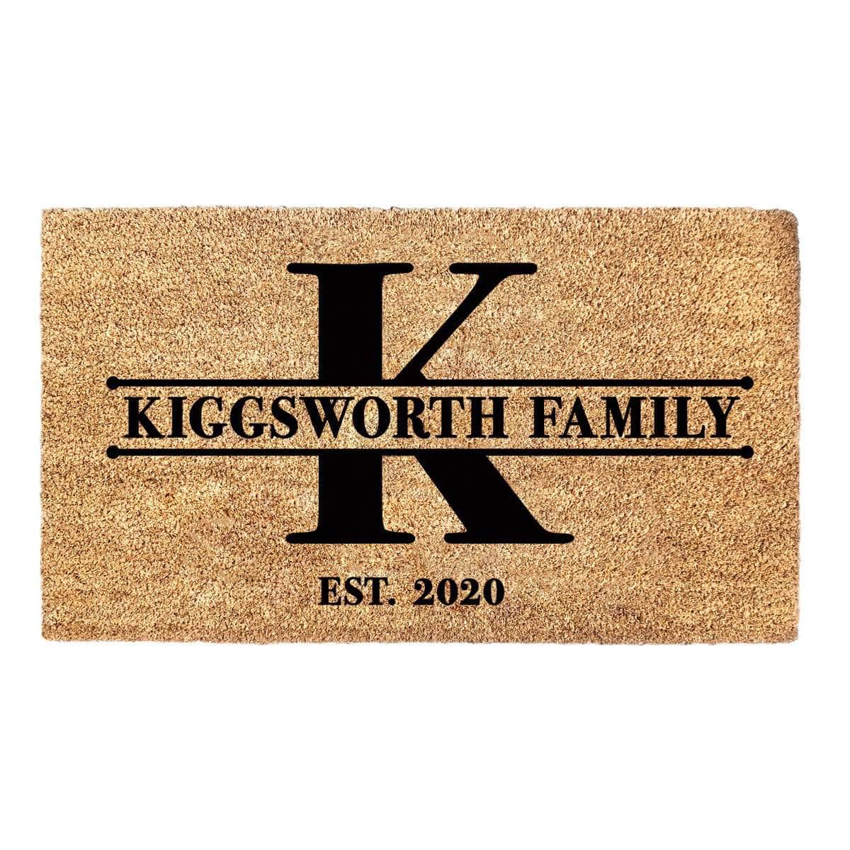 Family Name Monogram Doormat