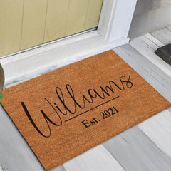 Personalized Family Name Doormat - Last Name Custom Doormat