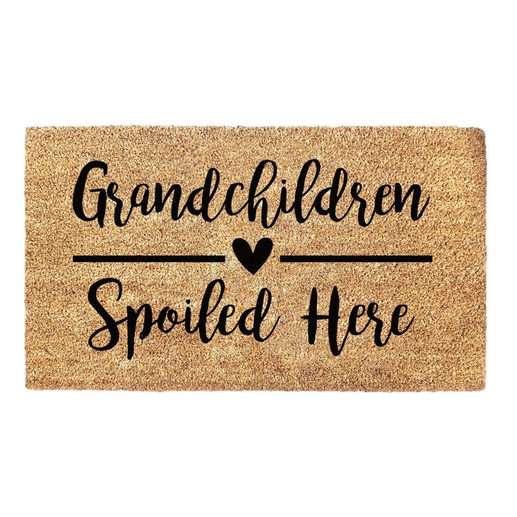 Grandchildren Spoiled Here - Heart Doormat
