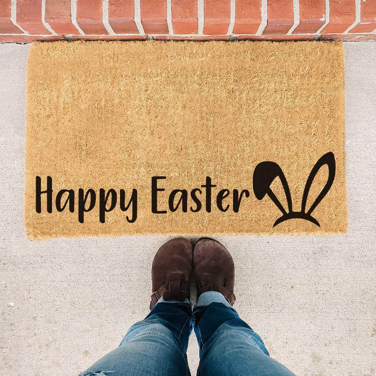 Happy Easter - Bunny Doormat