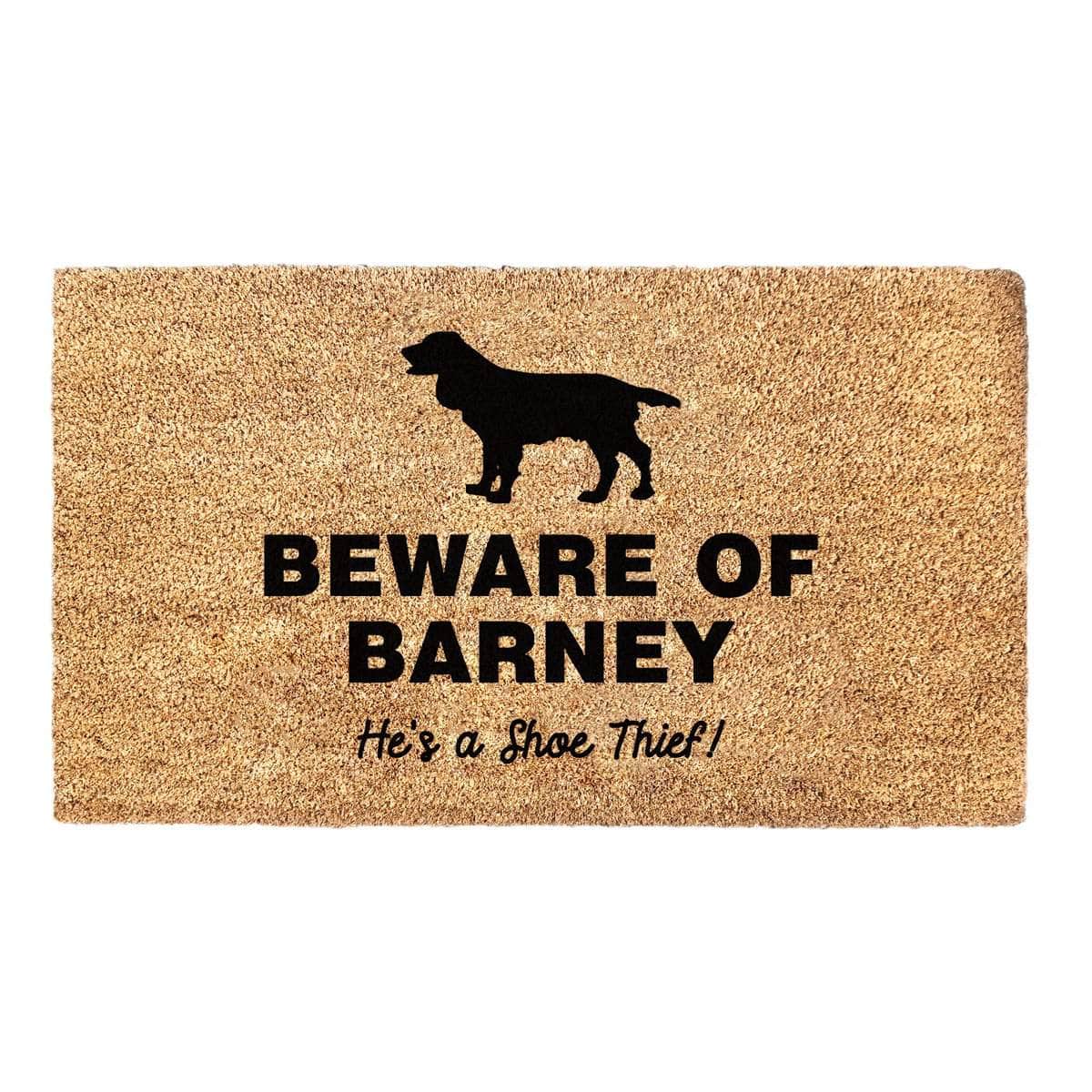 Beware of Dog Personalised Dog Name - Doormat