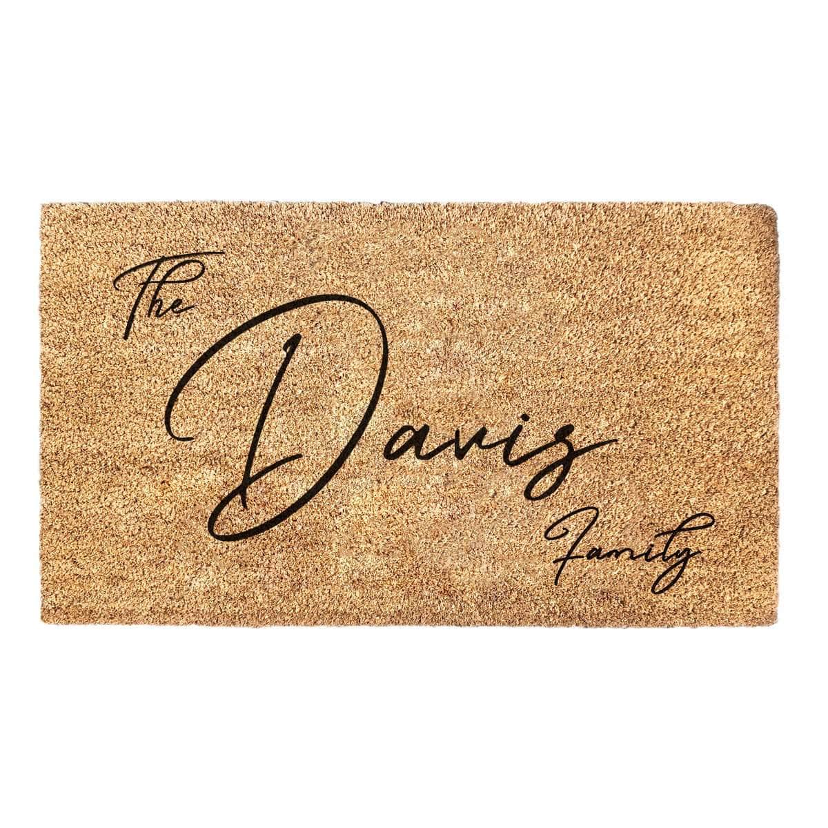 Customized Doormat With Family Name - Family Name Personalized Doormat