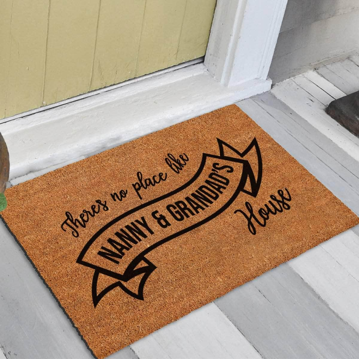 Nanny & Grandad Ribbon - Doormat