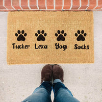 Thumbnail for Personalised Pet Name and Paws - Doormat