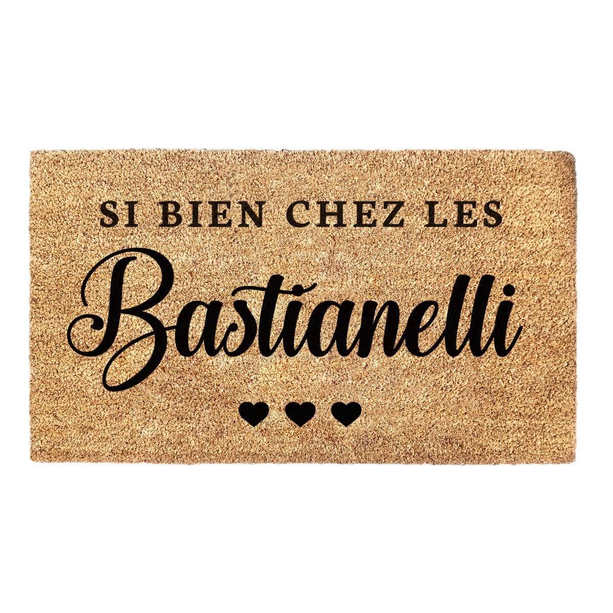 Si Bien Chez Les "There's No Place Like Home" - French Personalized Names Doormat