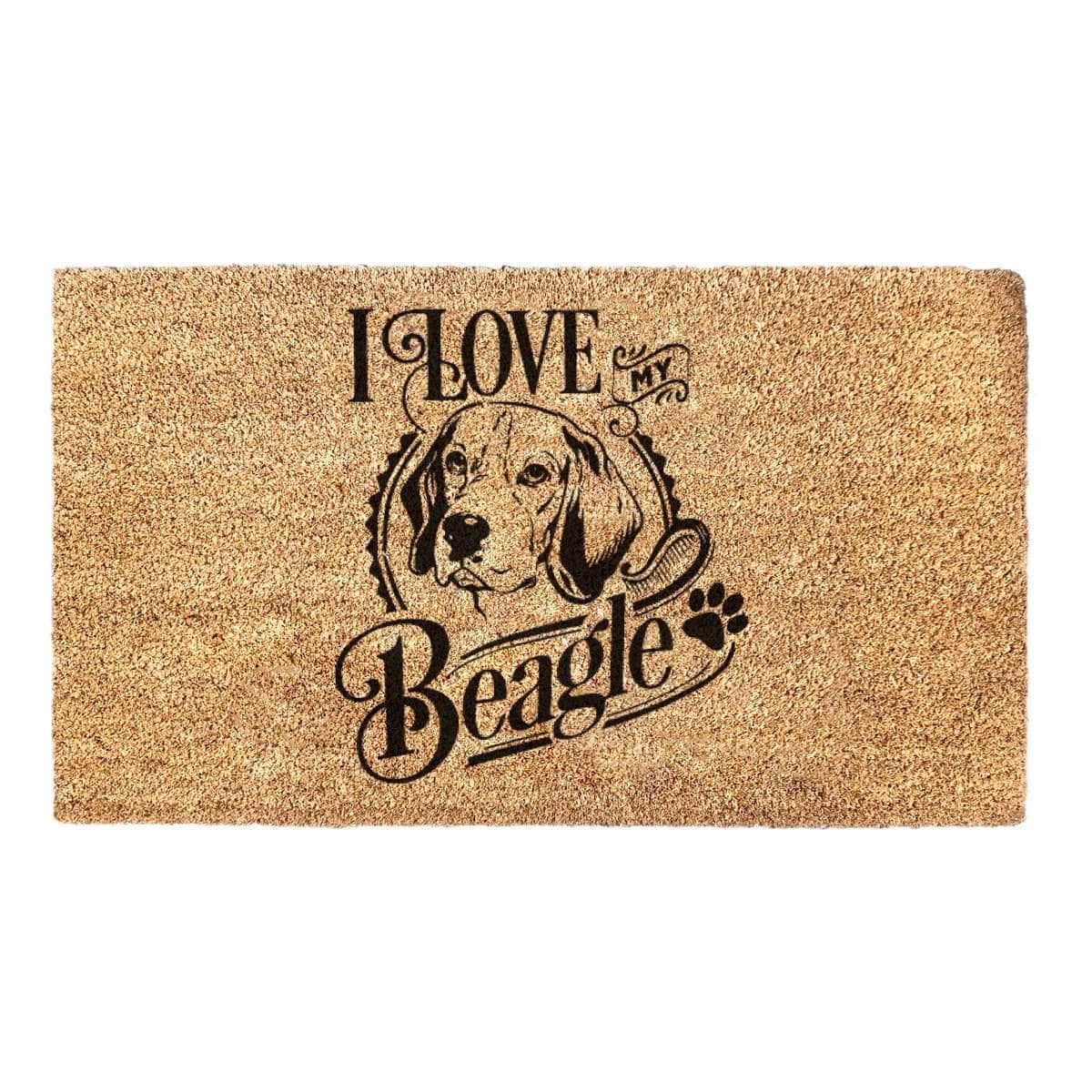 I Love My Beagle - Doormat