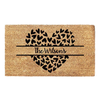 Thumbnail for Personalised Heart Family Name - Doormat