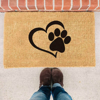 Thumbnail for Dog Paw Heart -Doormat