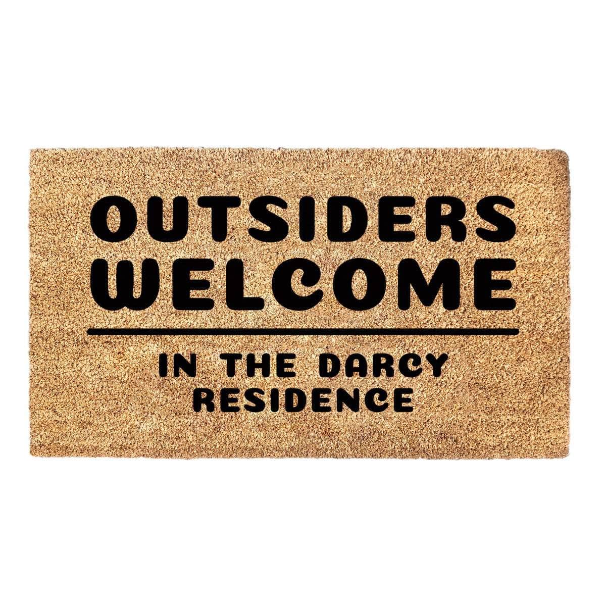 Outsiders Welcome - Personalized Family Residence Doormat