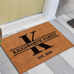 Family Name Monogram Doormat