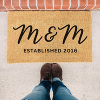 Thumbnail for Personalized Initials and Established Date - Doormat