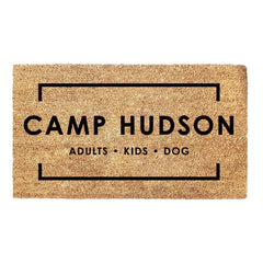 Personalised Family Name Camp - Doormat
