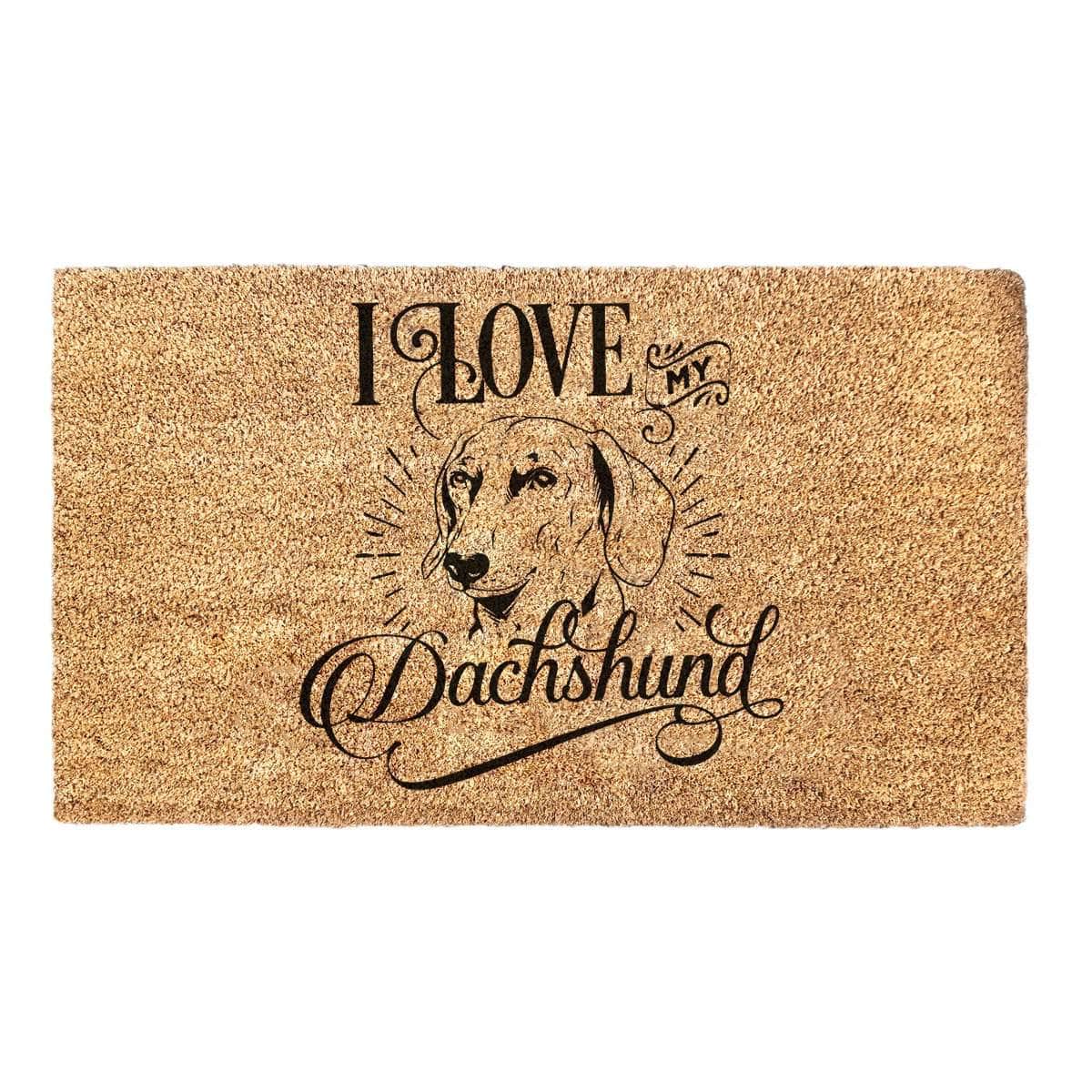 I Love My Dachshund - Doormat