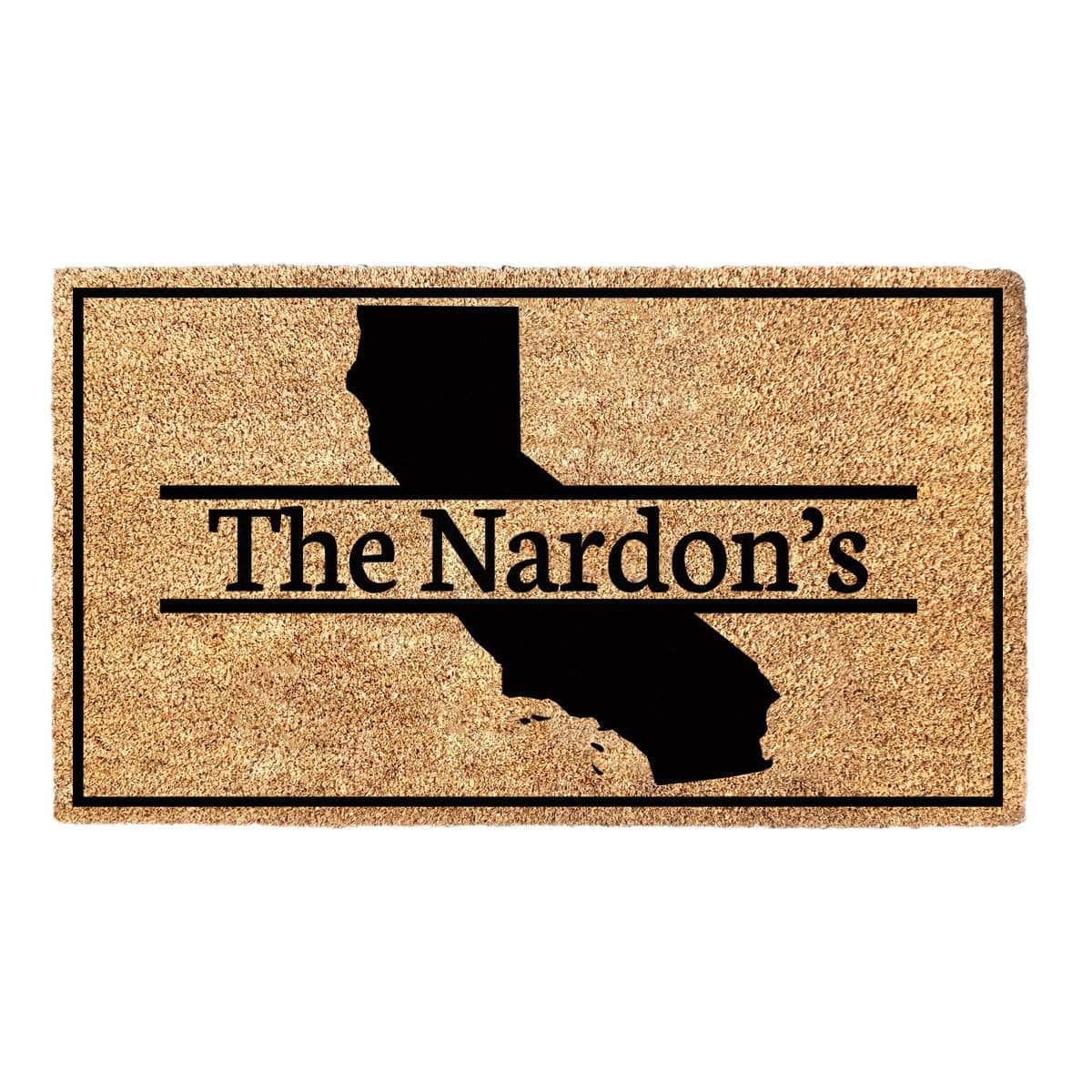 Personalised State Family Name - Doormat