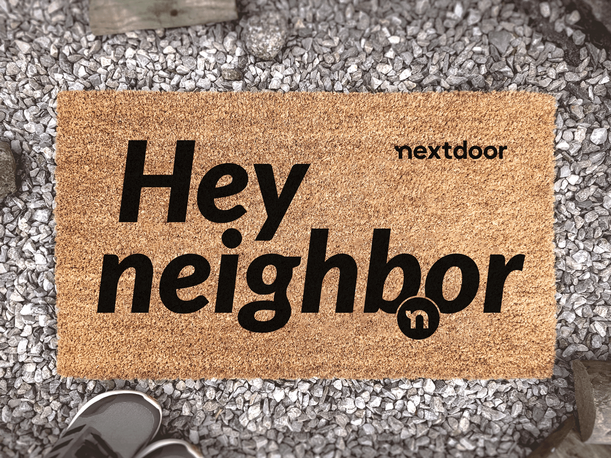 Hey Neighbor Custom Doormat
