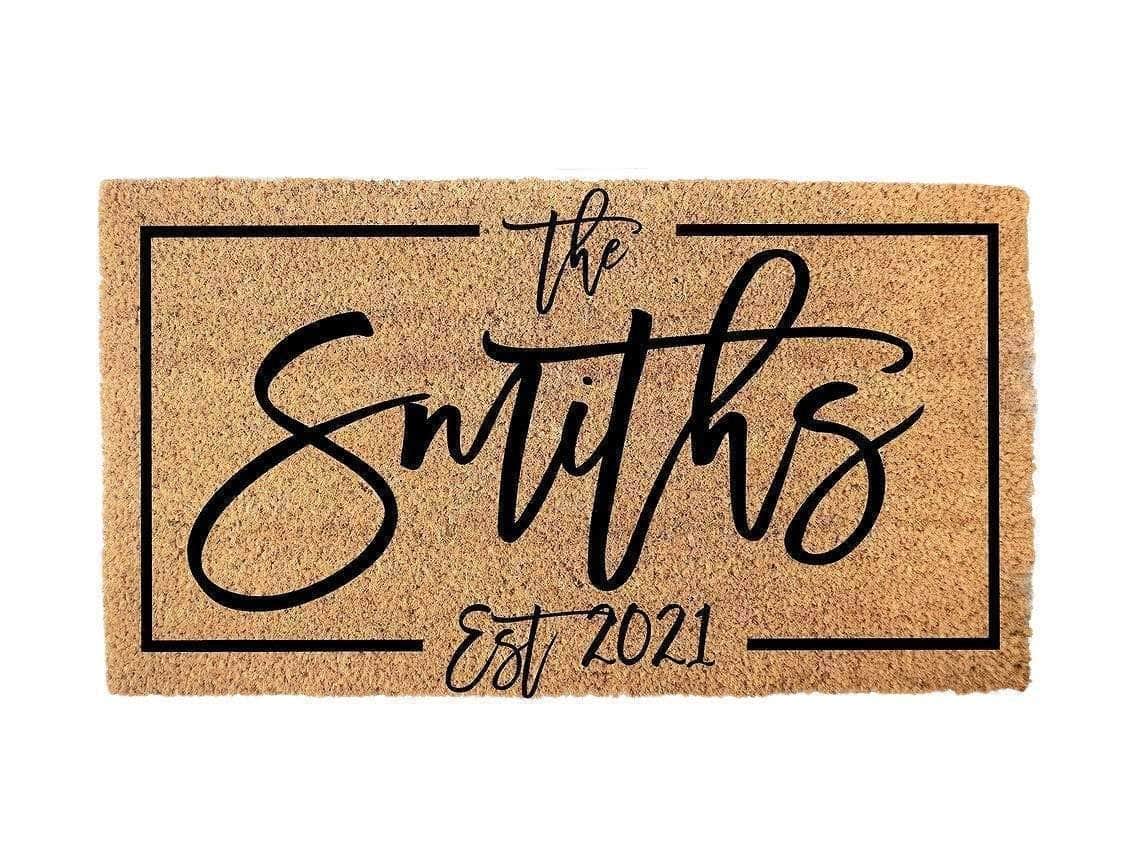 Custom Family Name Brushstroke - Doormat