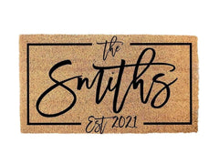 Custom Family Name Brushstroke - Doormat