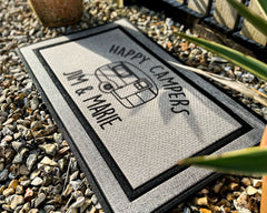 Personalized Happy Campers Names Doormat - Camper Décor