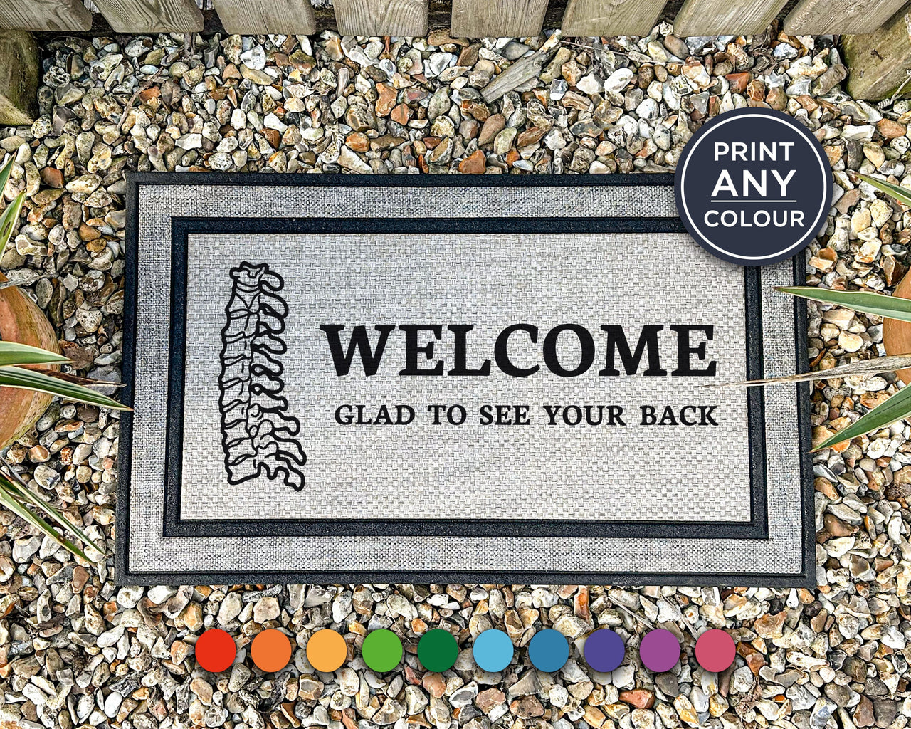 Welcome Glad To See Your Back - Chiropractor Mat