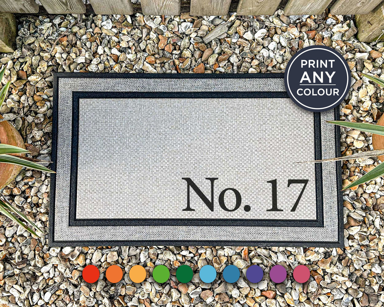 Personalized House Number Door Mat - Custom Family Home Doormat
