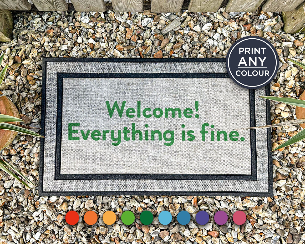 Welcome Everything Is Fine - The Good Place Doormat