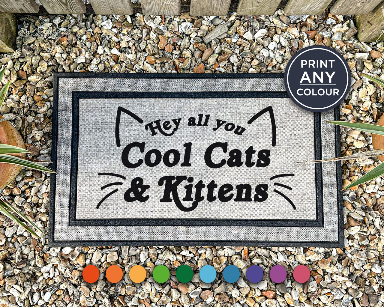 Hey All You Cool Cats & Kittens Doormat - Tiger King Doormat